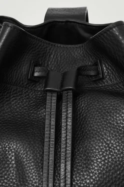 Hot COS DRAWSTRING DUFFLE BAG - LEATHER BLACK