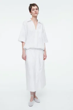 Best COS DRAWSTRING MIDI SKIRT WHITE