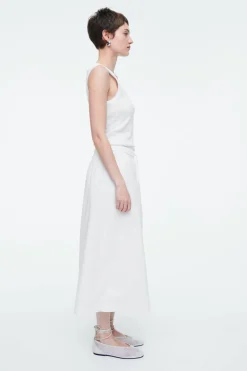Best COS DRAWSTRING MIDI SKIRT WHITE