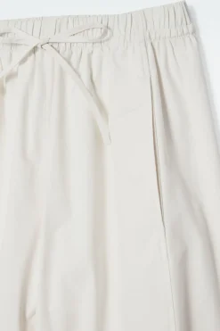 Discount COS ELASTICATED BARREL-LEG PANTS OFF-WHITE