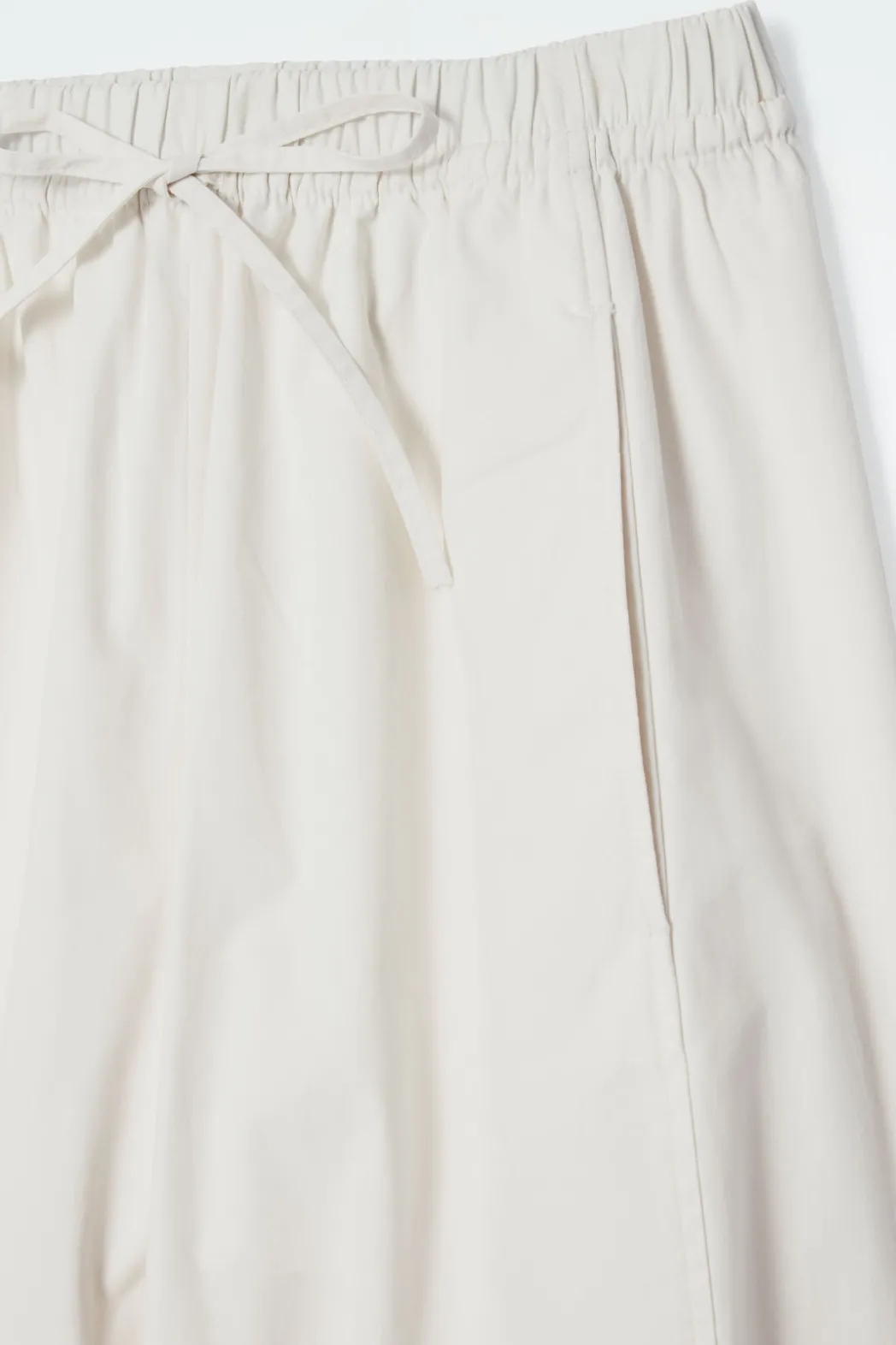 Discount COS ELASTICATED BARREL-LEG PANTS OFF-WHITE