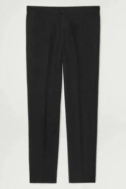 Discount COS ELASTICATED BOILED-WOOL PANTS BLACK