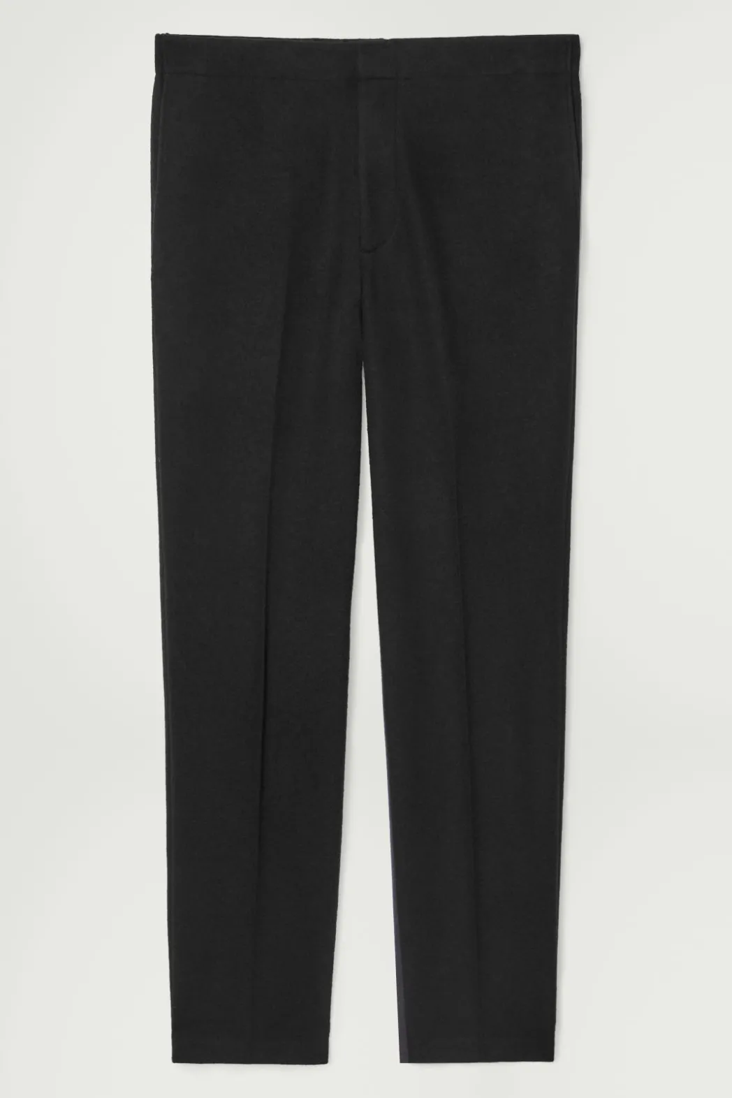 Discount COS ELASTICATED BOILED-WOOL PANTS BLACK