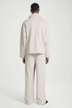 Clearance COS ELASTICATED CORDUROY-JERSEY PANTS LIGHT MOLE