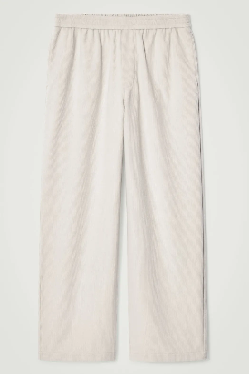 Clearance COS ELASTICATED CORDUROY-JERSEY PANTS LIGHT MOLE