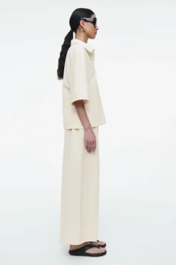 Best COS ELASTICATED COTTON CULOTTES IVORY