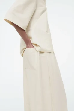 Best COS ELASTICATED COTTON CULOTTES IVORY