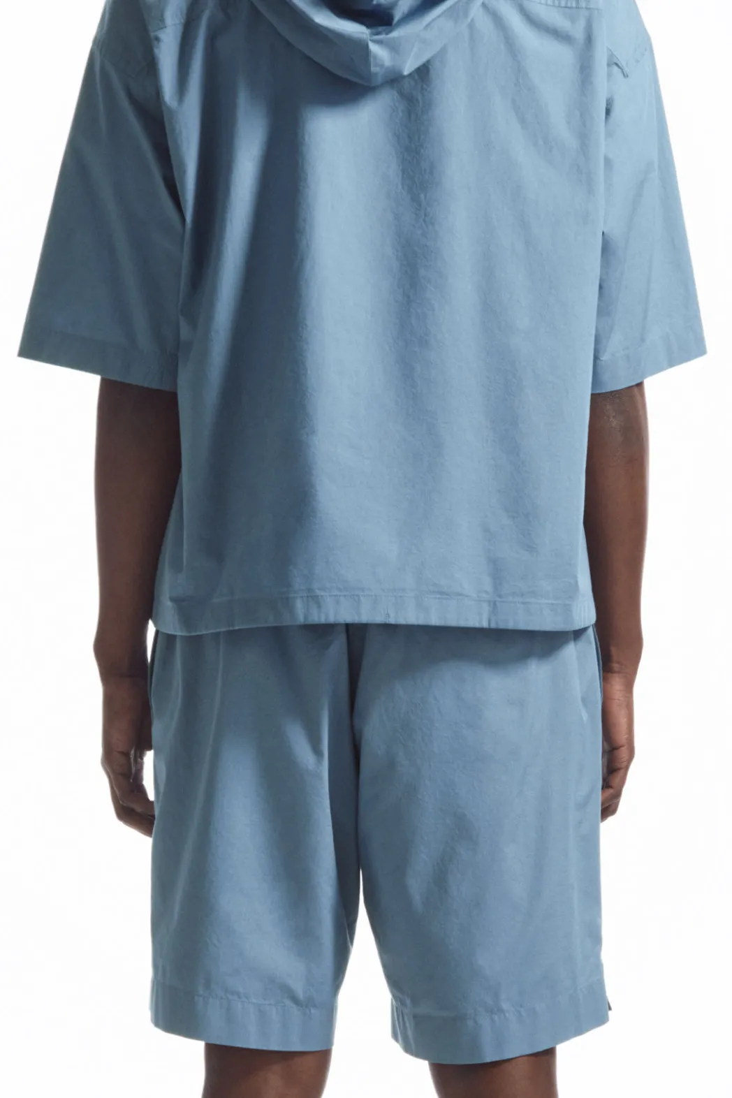 New COS ELASTICATED COTTON SHORTS BLUE