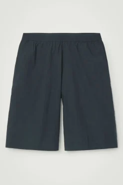 Clearance COS ELASTICATED COTTON SHORTS NAVY