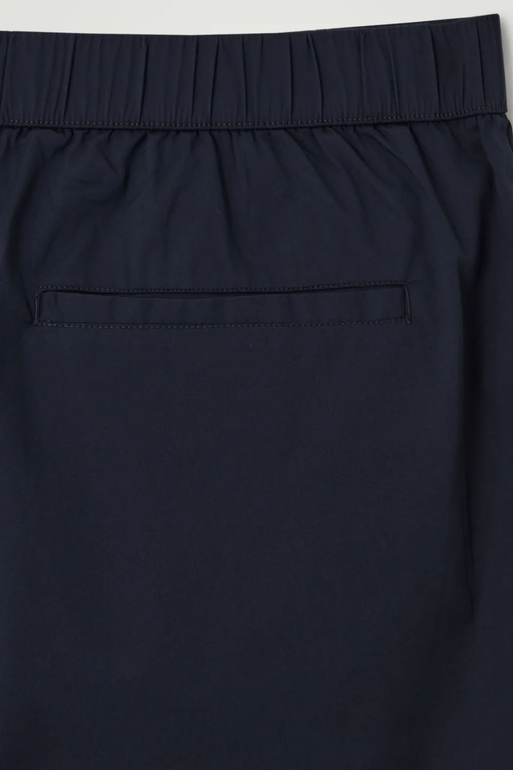 New COS ELASTICATED COTTON-BLEND SHORTS NAVY