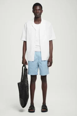 Outlet COS ELASTICATED COTTON-BLEND SHORTS SKY BLUE