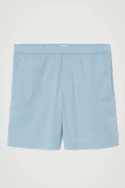 Outlet COS ELASTICATED COTTON-BLEND SHORTS SKY BLUE