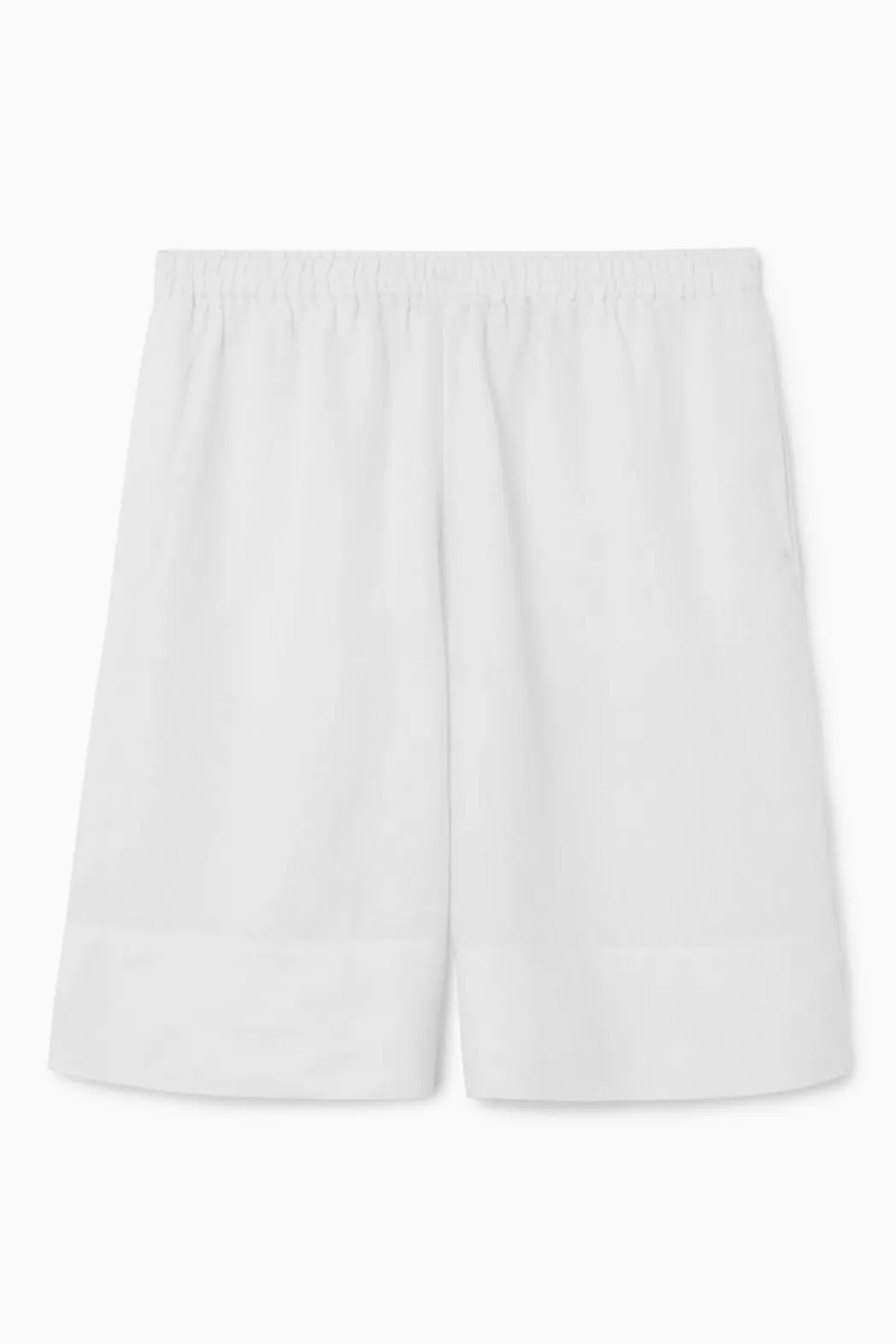 Hot COS ELASTICATED LINEN SHORTS WHITE