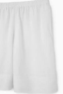 Hot COS ELASTICATED LINEN SHORTS WHITE