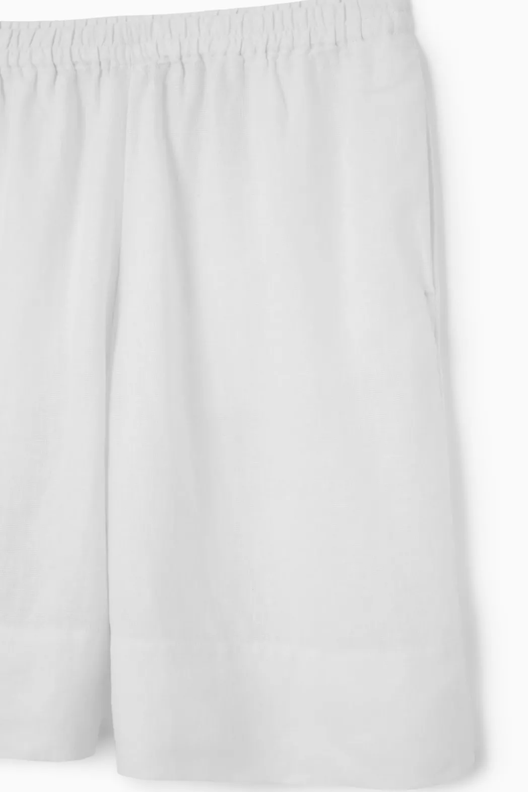 Hot COS ELASTICATED LINEN SHORTS WHITE