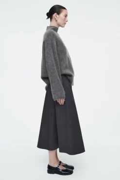 Hot COS ELASTICATED MIDI SKIRT BLACK