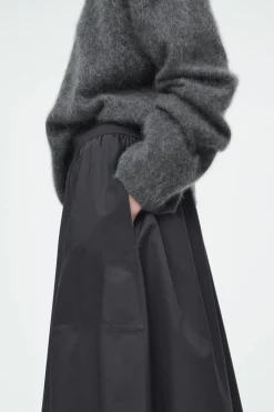 Hot COS ELASTICATED MIDI SKIRT BLACK
