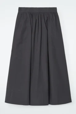 Hot COS ELASTICATED MIDI SKIRT BLACK