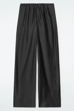 Hot COS ELASTICATED SATIN PANTS BLACK