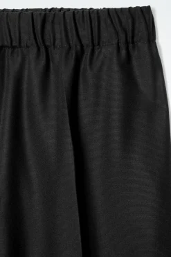 New COS ELASTICATED STRAIGHT-LEG PANTS BLACK