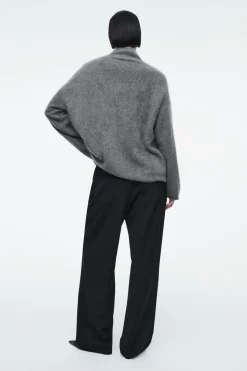 Hot COS ELASTICATED TAILORED WOOL PANTS BLACK
