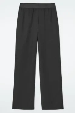 Hot COS ELASTICATED TAILORED WOOL PANTS BLACK