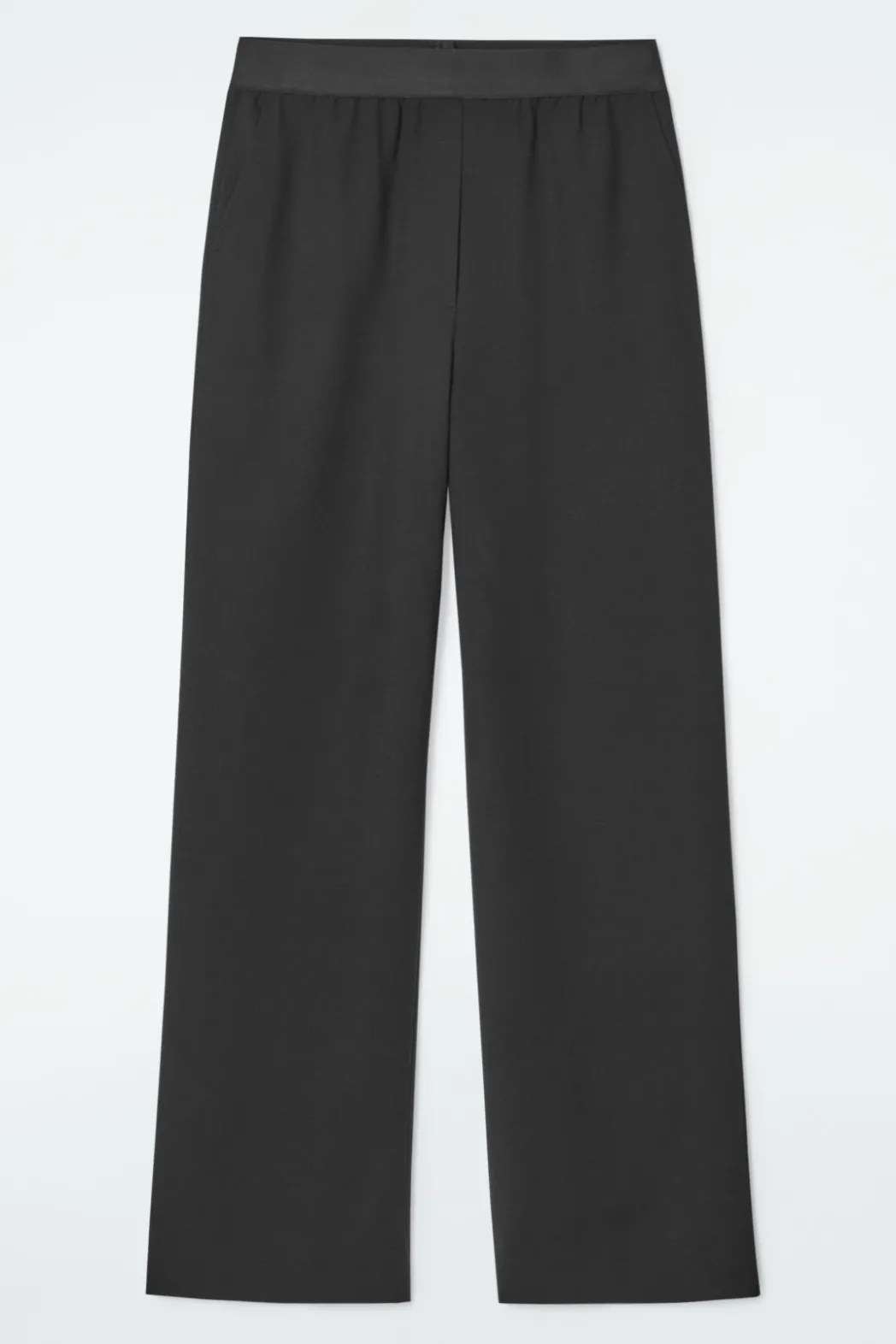 Hot COS ELASTICATED TAILORED WOOL PANTS BLACK