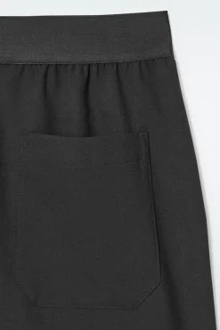 Hot COS ELASTICATED TAILORED WOOL PANTS BLACK
