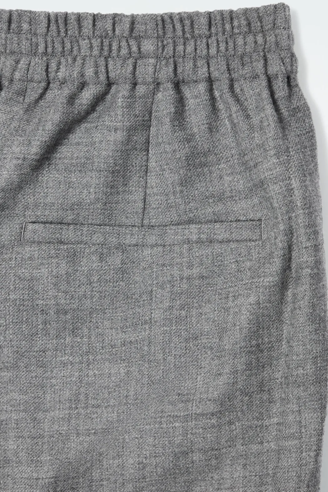 Sale COS ELASTICATED WOOL-FLANNEL PANTS GRAY MÉLANGE