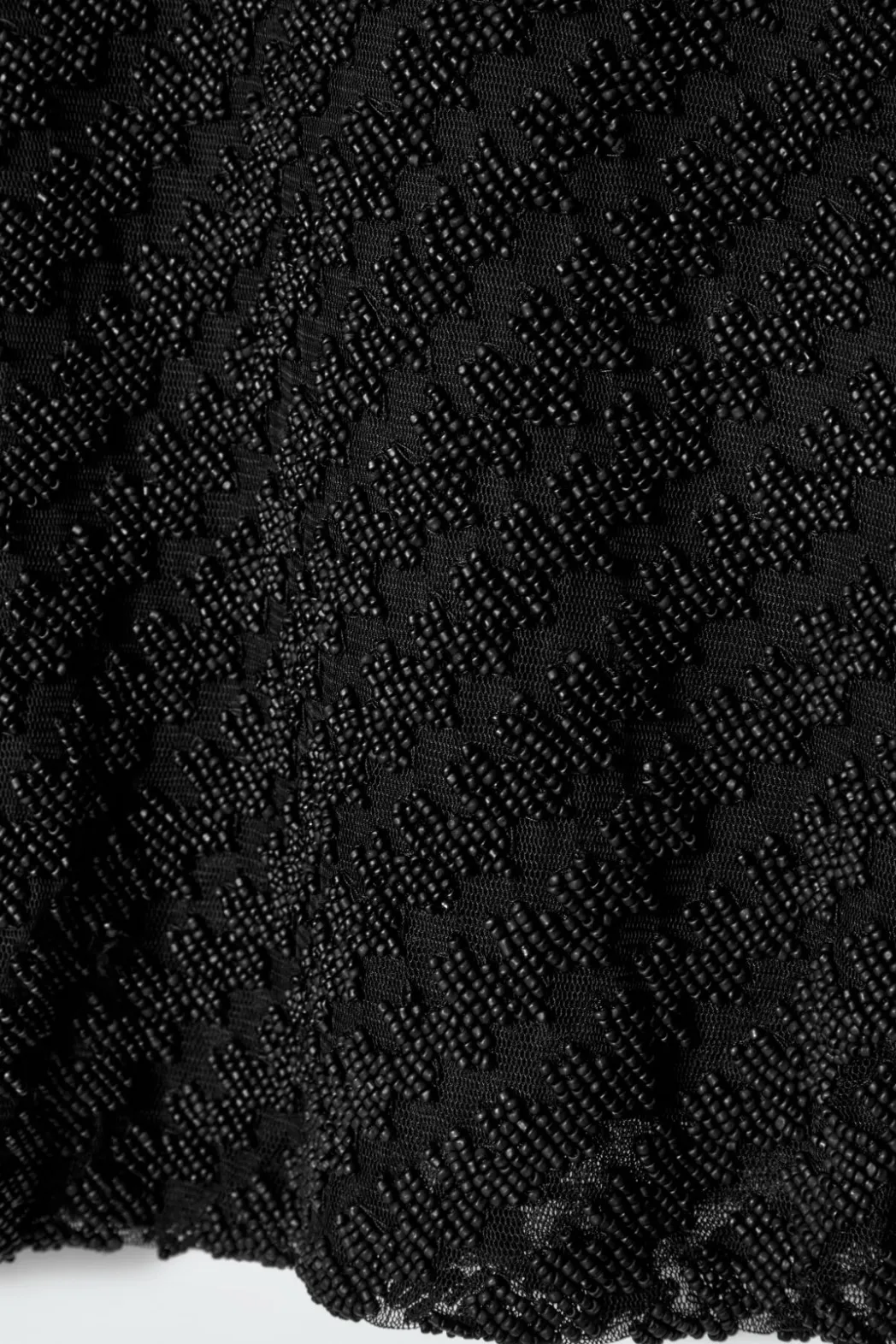 Outlet COS EMBELLISHED HOUNDSTOOTH TOP BLACK