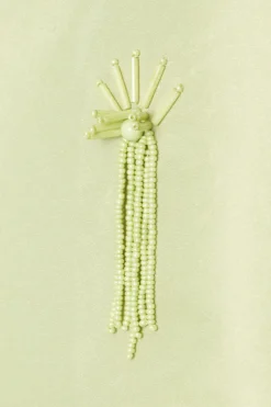 Sale COS EMBELLISHED MINI SHIFT DRESS PALE GREEN