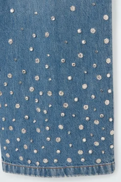 Clearance COS EMBELLISHED RELAXED JEANS MID BLUE