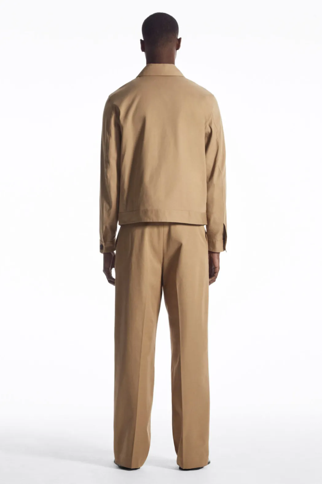 Clearance COS EMBROIDERED FLORAL ZIP-UP OVERSHIRT TAN BEIGE