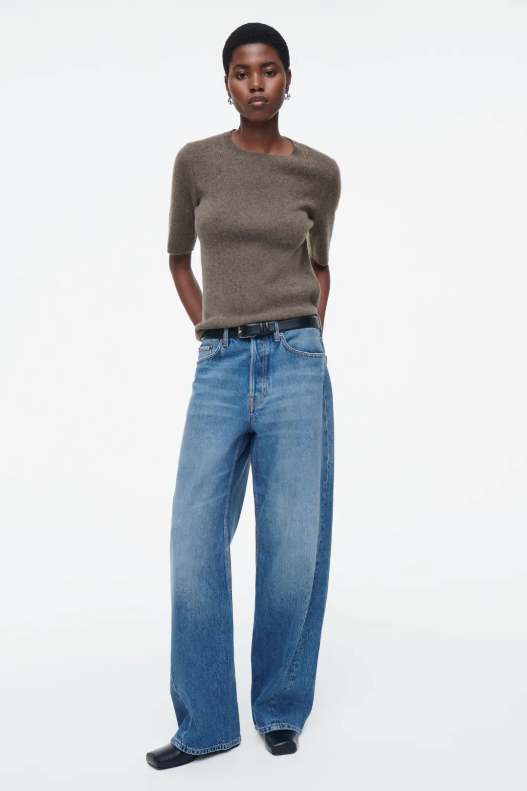 Sale COS FACADE STRAIGHT-LEG JEANS BLUE