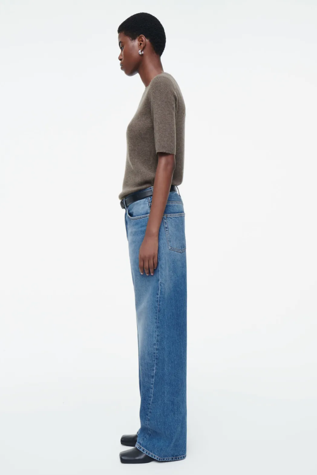 Sale COS FACADE STRAIGHT-LEG JEANS BLUE