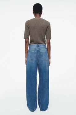 Sale COS FACADE STRAIGHT-LEG JEANS BLUE