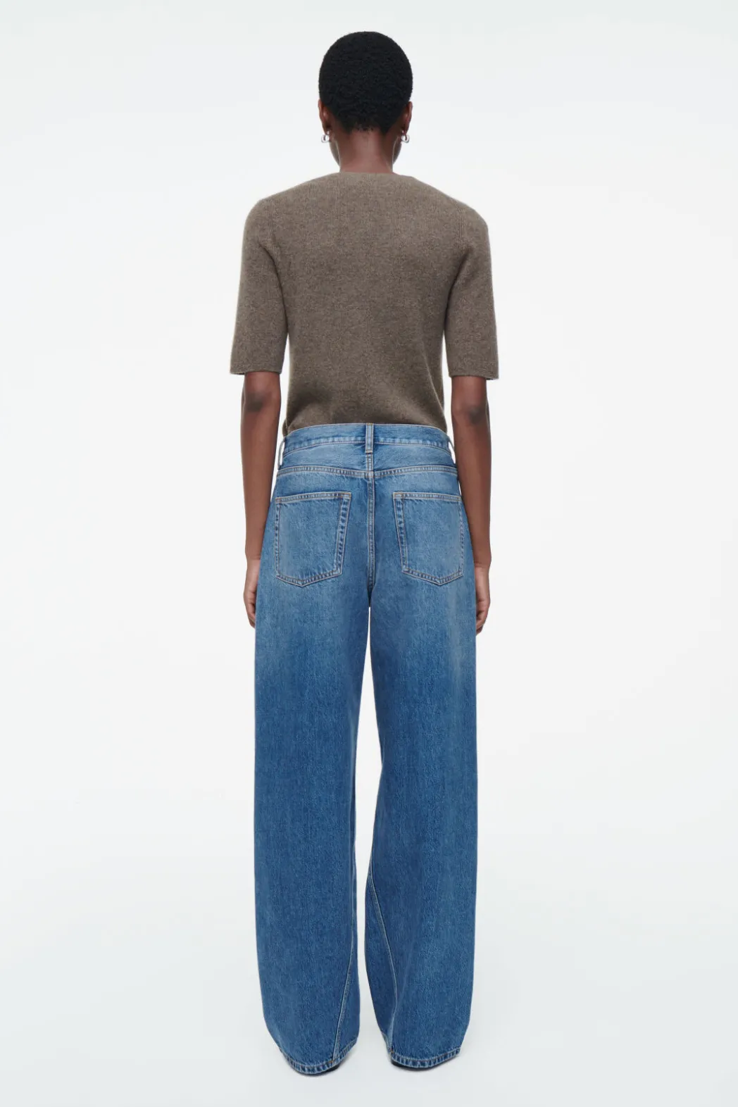 Sale COS FACADE STRAIGHT-LEG JEANS BLUE