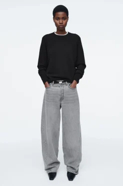 Discount COS FACADE STRAIGHT-LEG JEANS GRAY