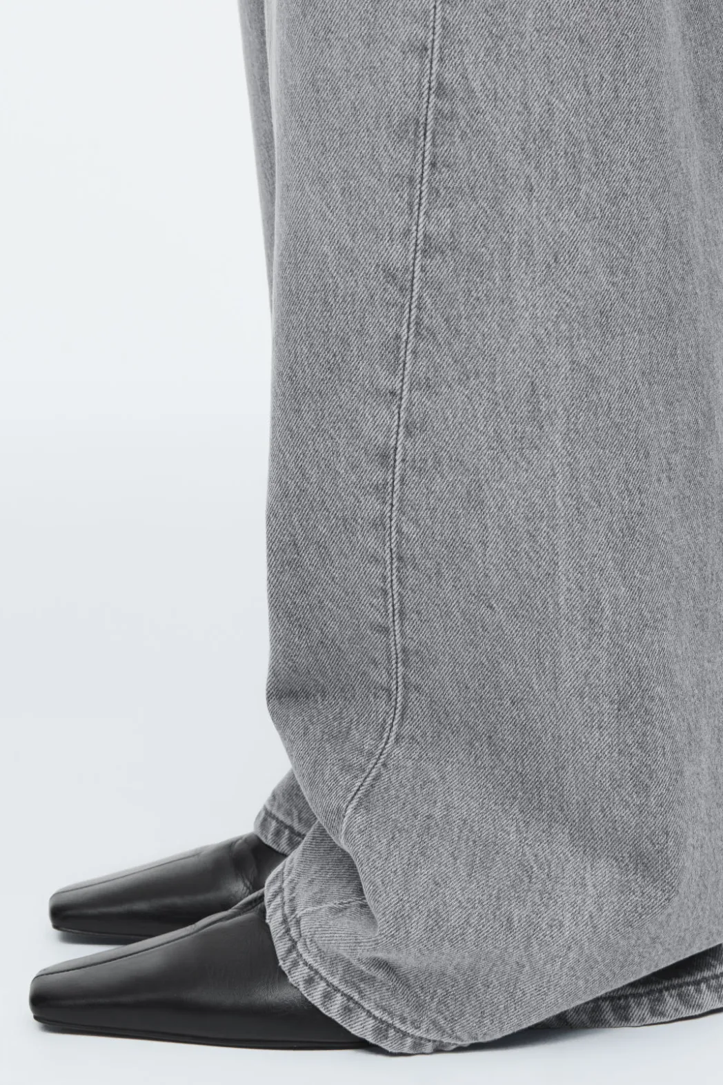 Discount COS FACADE STRAIGHT-LEG JEANS GRAY