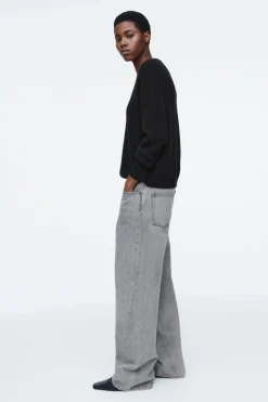 Discount COS FACADE STRAIGHT-LEG JEANS GRAY