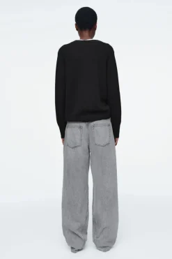 Discount COS FACADE STRAIGHT-LEG JEANS GRAY
