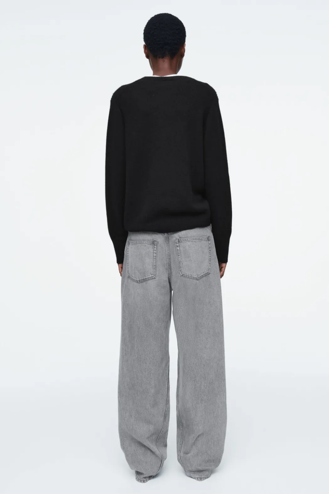 Discount COS FACADE STRAIGHT-LEG JEANS GRAY