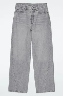 Discount COS FACADE STRAIGHT-LEG JEANS GRAY