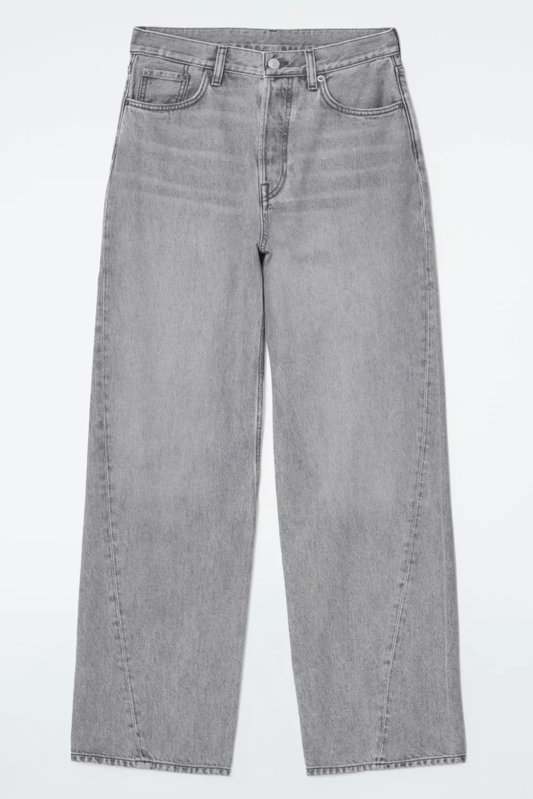 Discount COS FACADE STRAIGHT-LEG JEANS GRAY