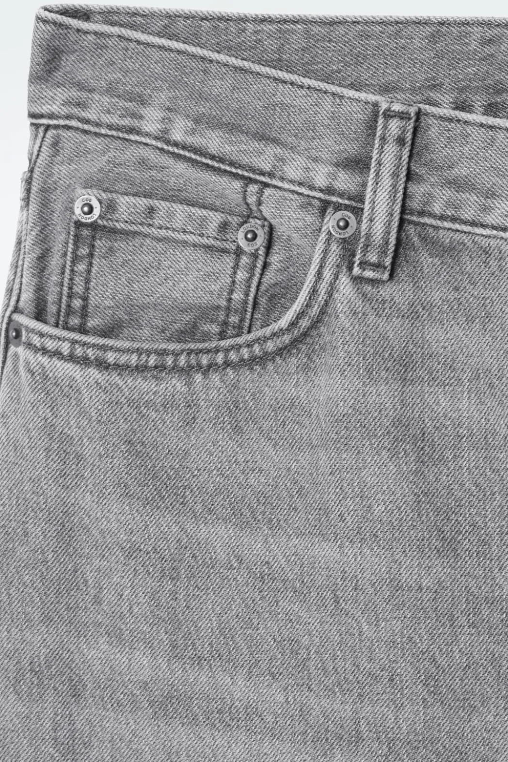 Discount COS FACADE STRAIGHT-LEG JEANS GRAY