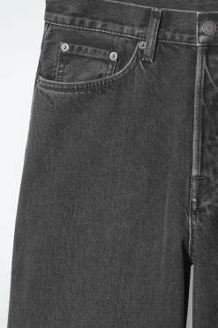 COS FACADE TURN-UP STRAIGHT-LEG JEANS BLACK