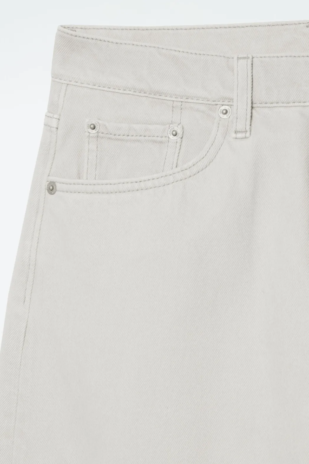 Online COS FACADE TURN-UP STRAIGHT-LEG JEANS LIGHT GRAY