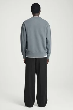 New COS FADED MOCK-NECK SWEATSHIRT WASHED BLACK
