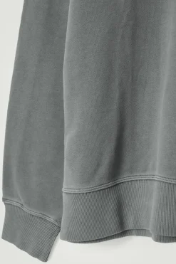 New COS FADED MOCK-NECK SWEATSHIRT WASHED BLACK