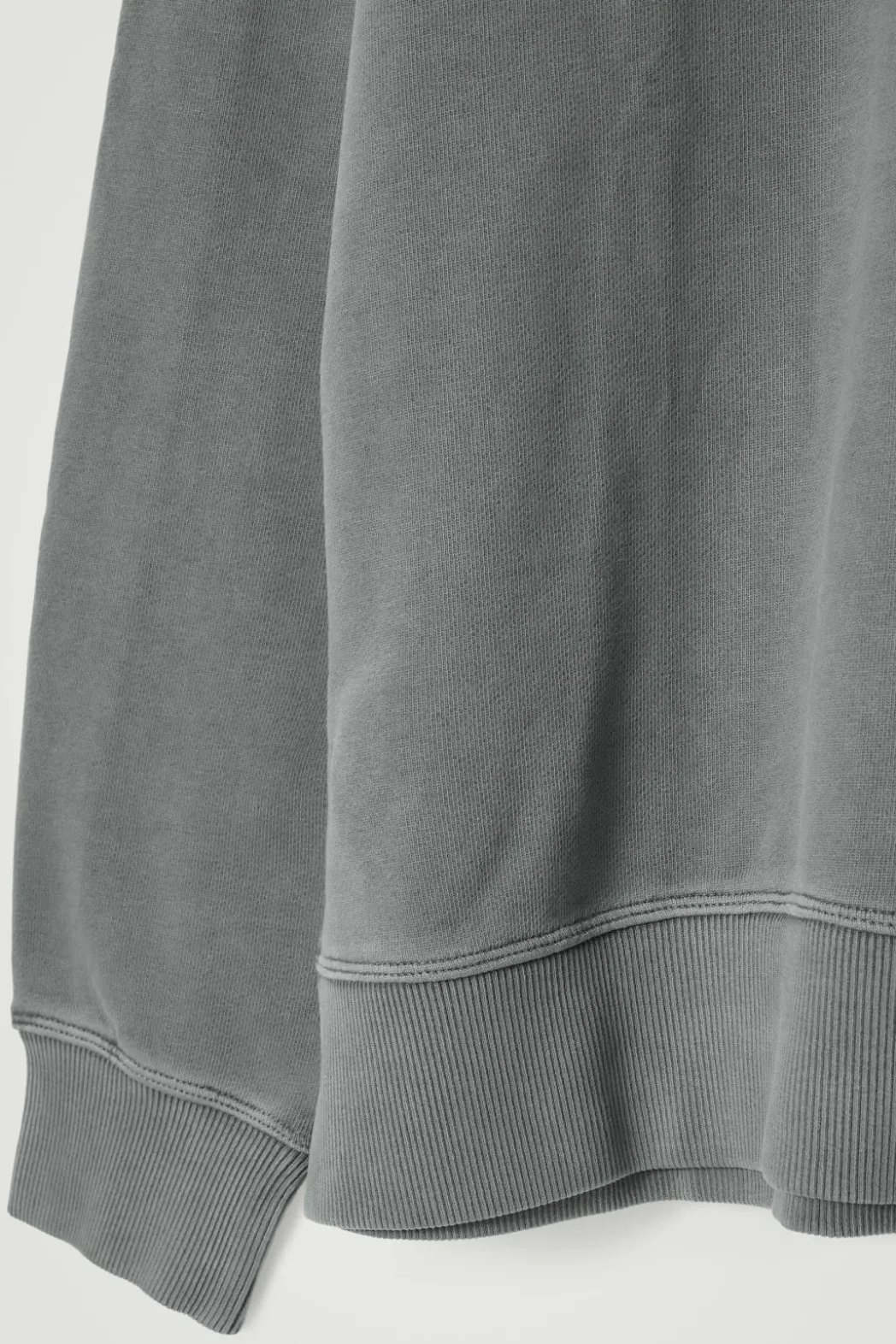 New COS FADED MOCK-NECK SWEATSHIRT WASHED BLACK